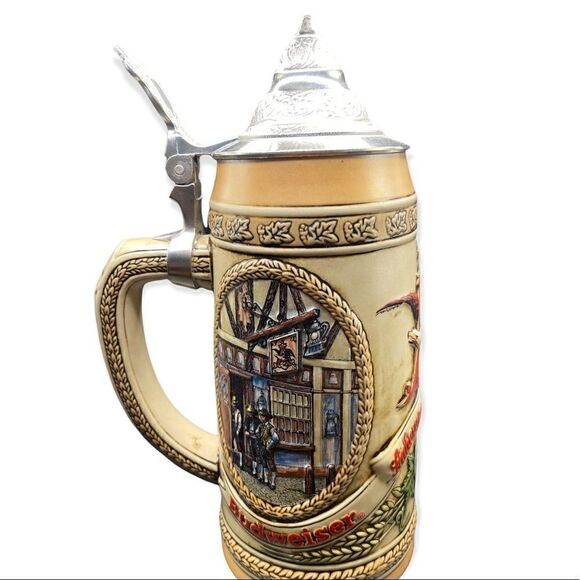 Anheuser-Busch beer stein Limited edition K series tavern scene mug with lid - Picture 6 of 10